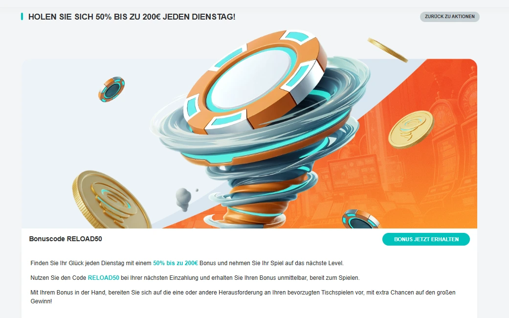 spininio casino bonus jeden diendag
