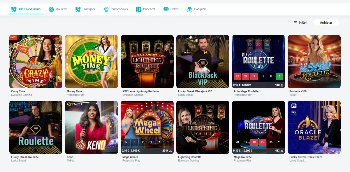 spininio live casino
