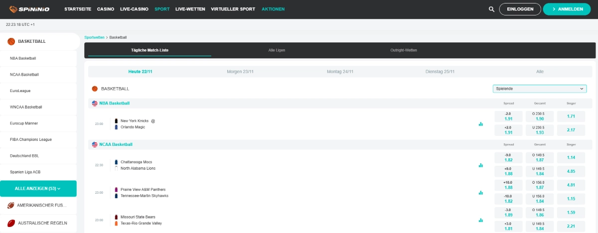 spininio casino sport
